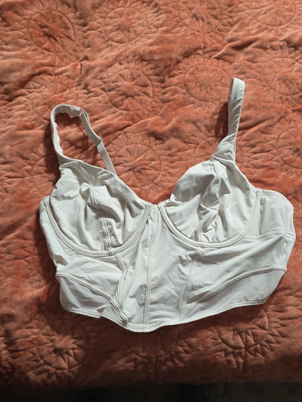 Hollister White Longline Underwire Bra